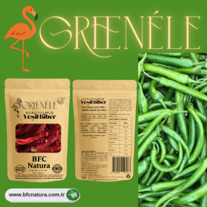 GREENELE 100 % Natürlicher Getrockneter Grüner Paprika | 100 g | Vegan und Ohne Zusatzstoffe